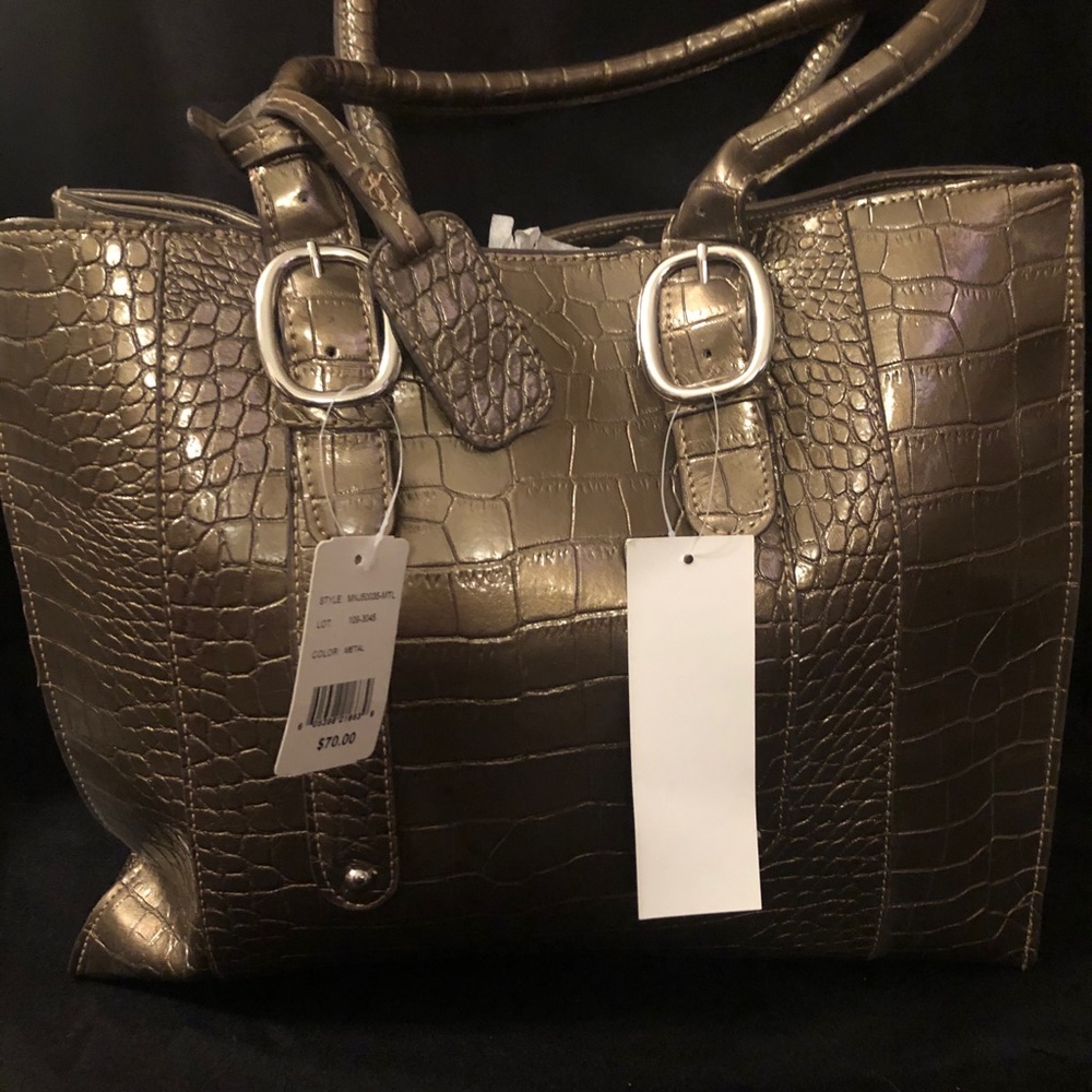 *New* Bronze croc Mondani tote